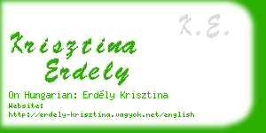 krisztina erdely business card