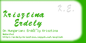 krisztina erdely business card